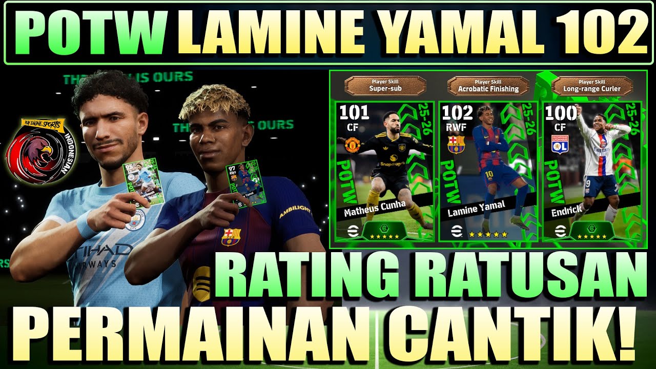 POTW YAMAL 102, CUNHA 101, ENDRICK 100 !! BANTAI LAWAN DENGAN PERMAINAN CANTIK !! MANTAP BRO !!