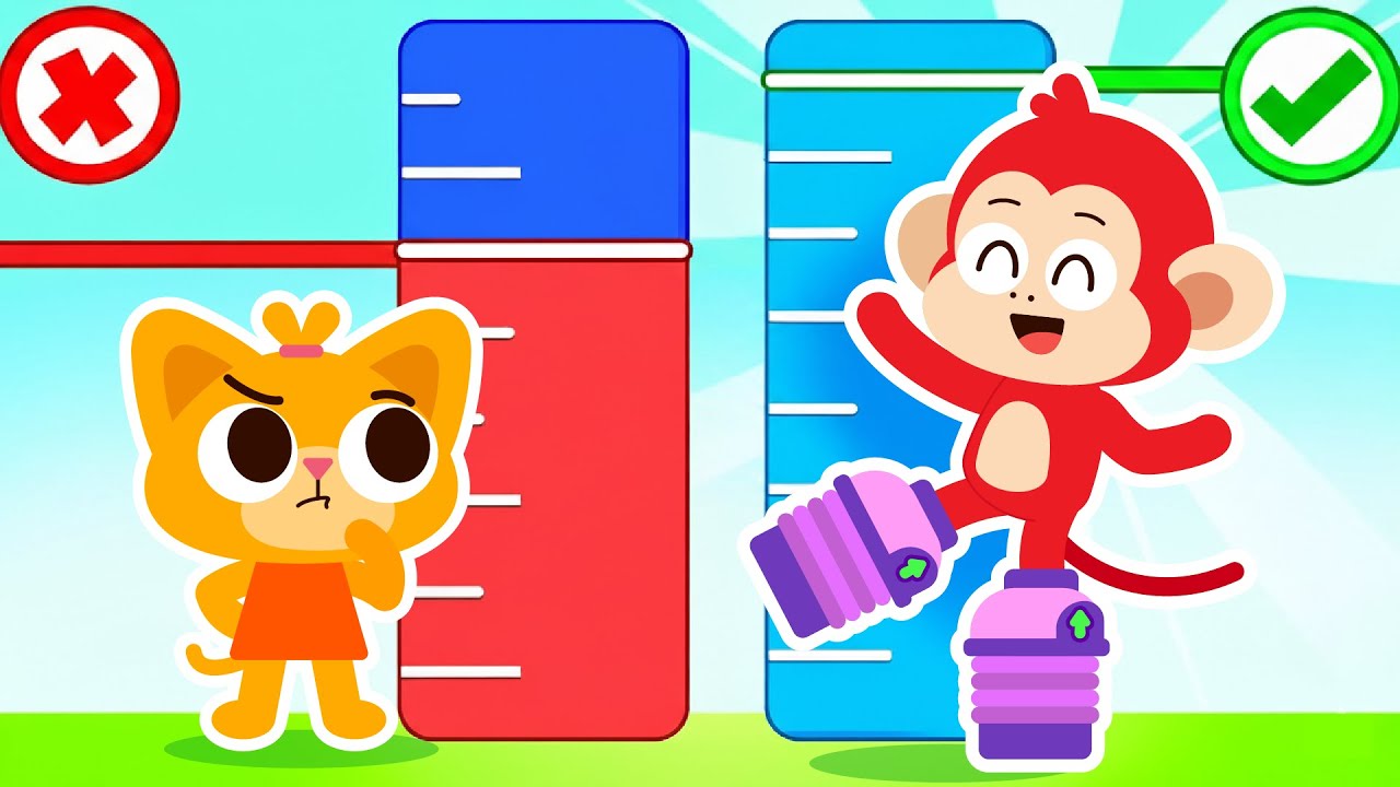 Baby Wants to Be Taller Song | Monkey Junior English for kids | Nursery Rhymes & Kids Songs