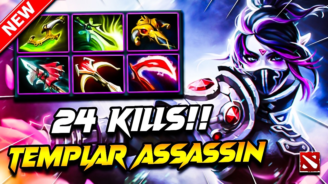 TEMPLAR ASSASSIN Dota 2 Gameplay | x24 Kills!! Templar Assassin DOTA 2 Carry Build Pro Gameplay 7.40