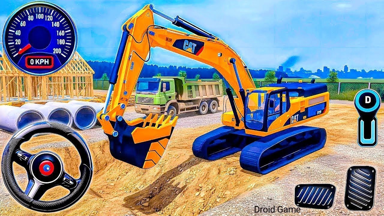 🚧New Large City Road Construction Simulator game - 🛑Rescue excavator Game - Android Gameplay