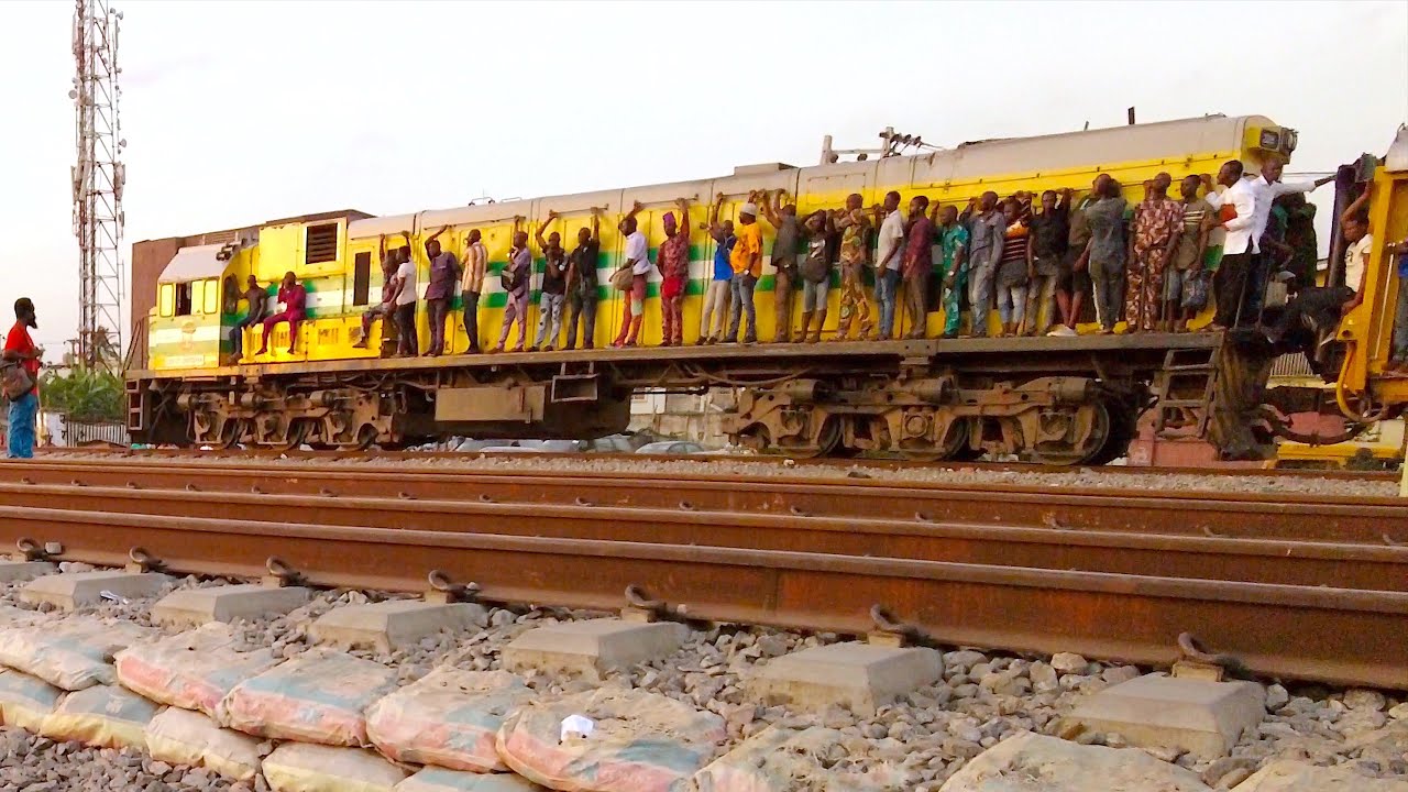 Lagos Nigeria 4k - Early Morning Rush Hour in Extremely busy African City