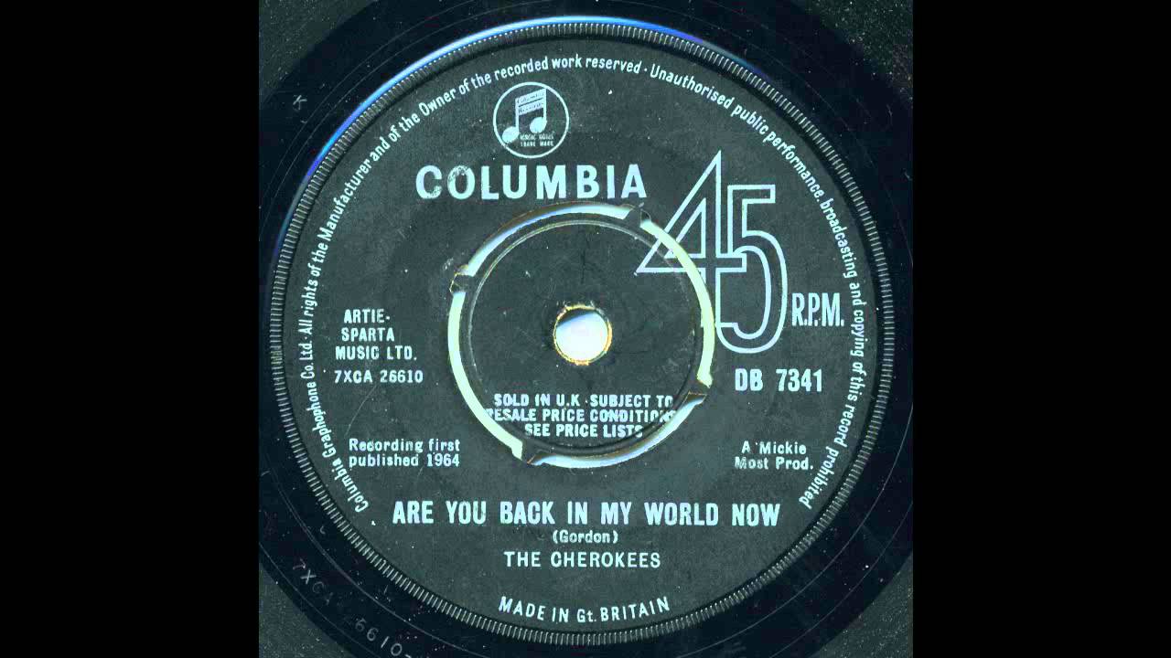 The Cherokees (UK) - Are You Back in My World Now