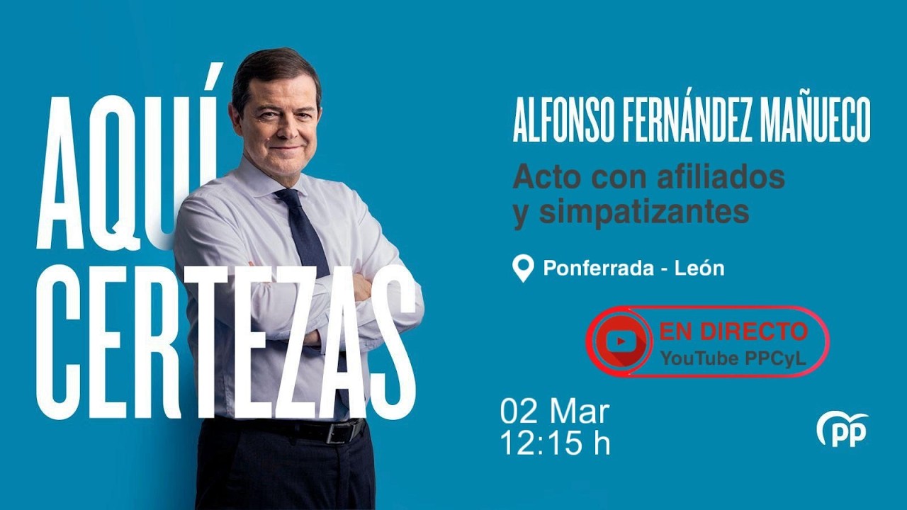 Alfonso Fernández Mañueco. Acto con afiliados y simpatizantes.