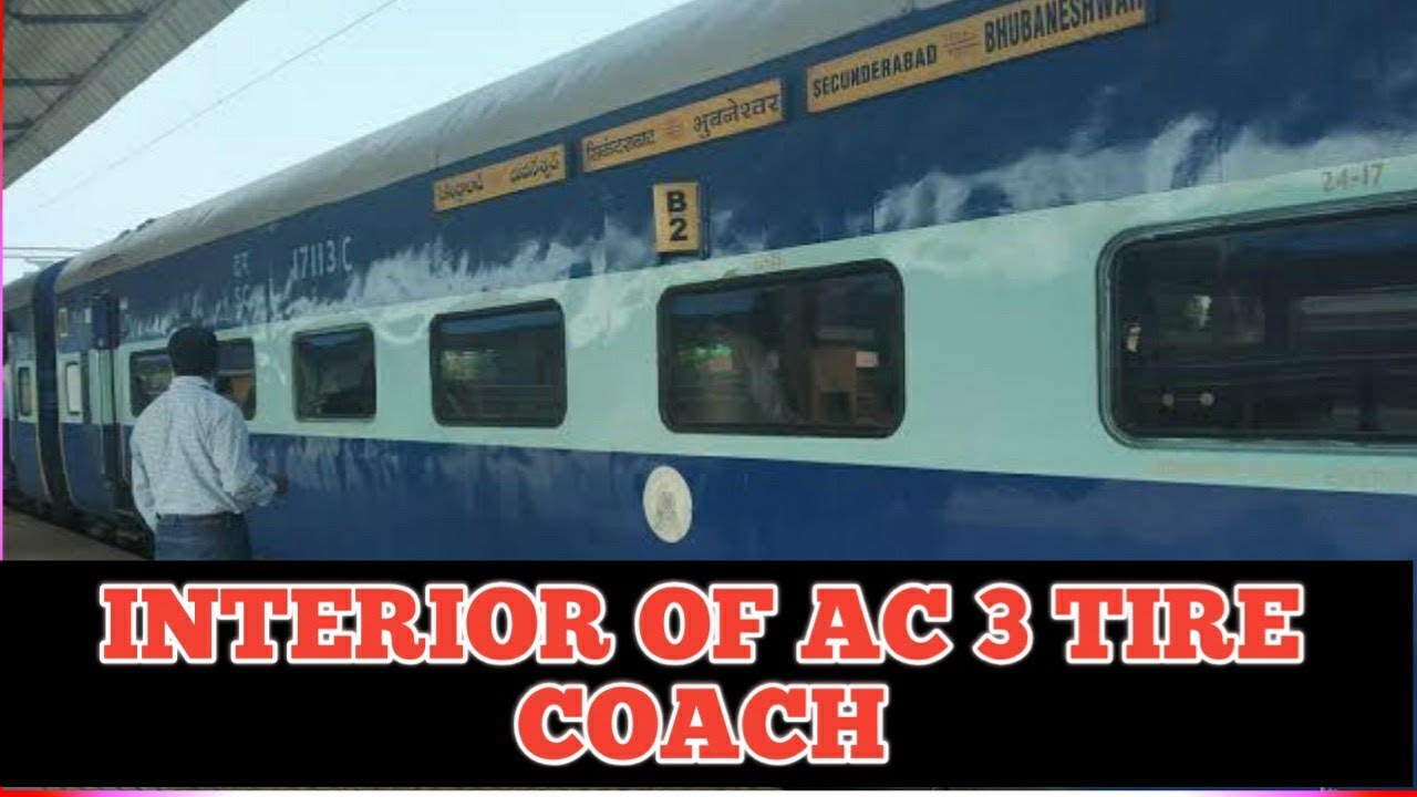 Interior coach of AC three tire coach seat layout