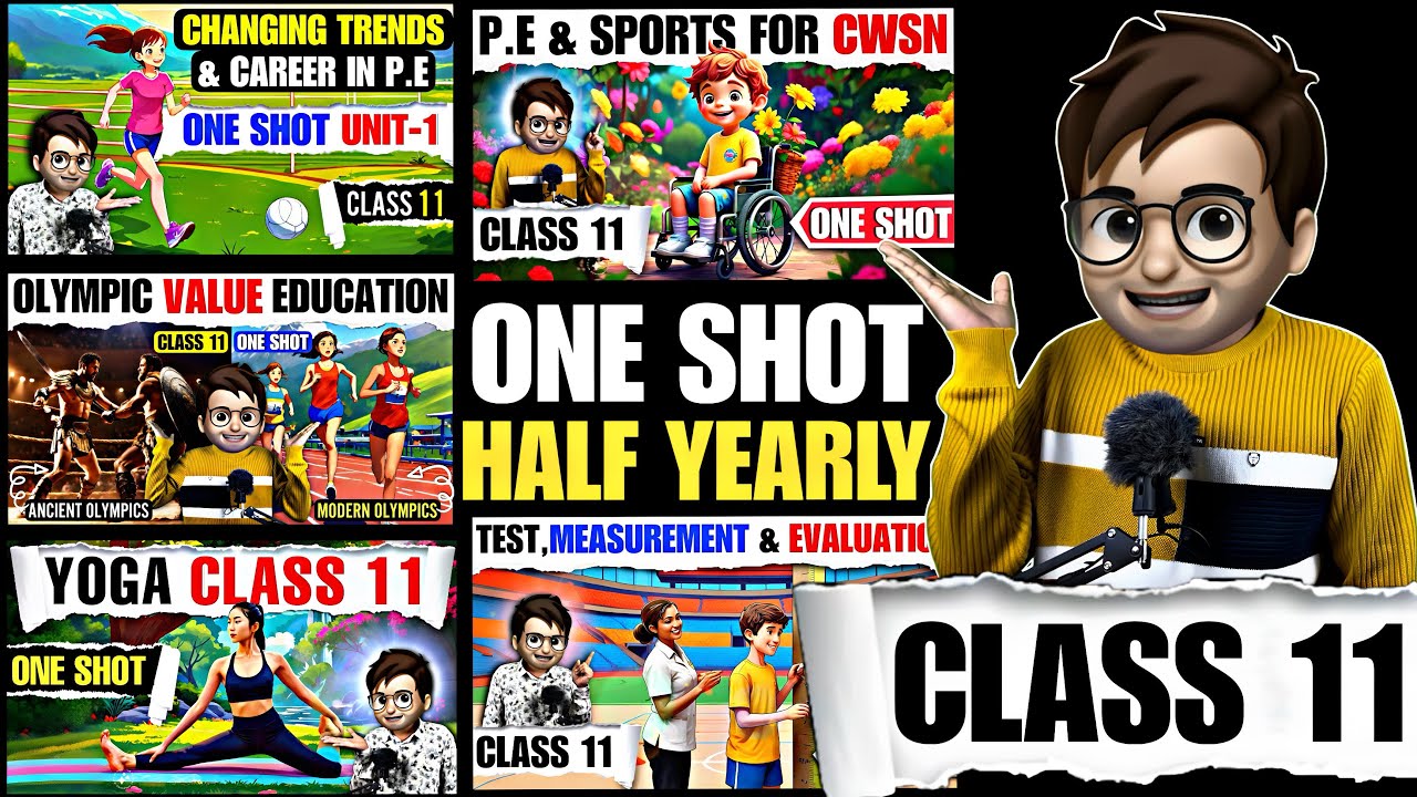 Physical Education class11 One Shot🔥 / physical education all chapters / Half Yearly / Animated
