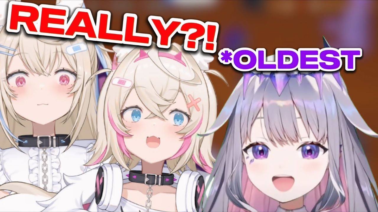 Advent find out Biboo might be the oldest among them! [Hololive/FuwaMoco] [EngSub]