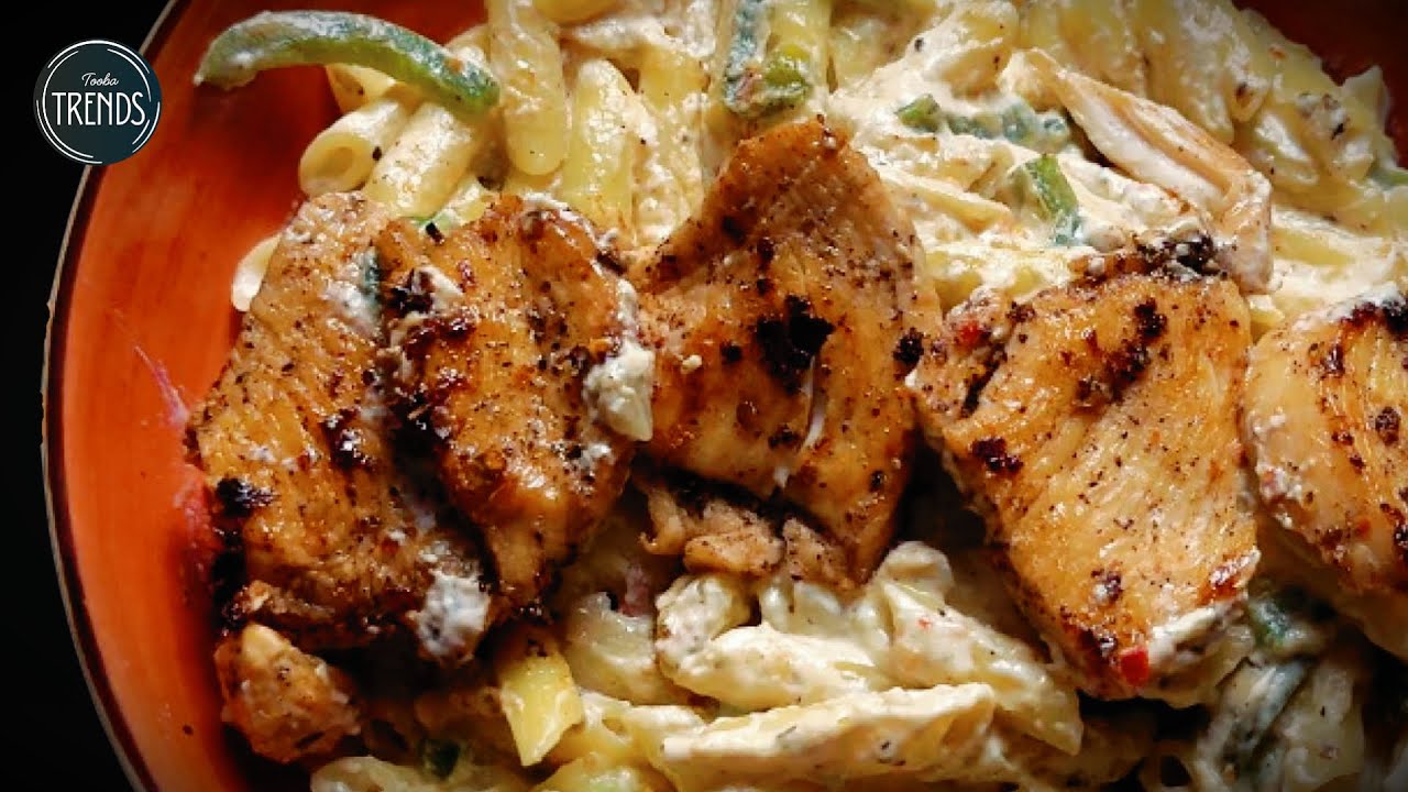 Cheesy White Sauce Pasta Recipe By Tooba Trends | Easy Dinner Recipe