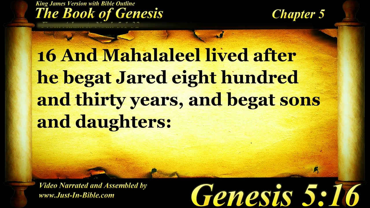 Genesis Chapter 5 - Bible Book 01 - The Holy Bible KJV Read Along Audio/Video/Text - #genesis5