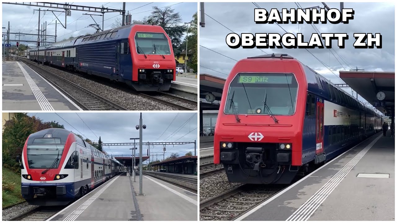 Züge beim Bahnhof Oberglatt ZH | Trains at Oberglatt ZH station (2022)
