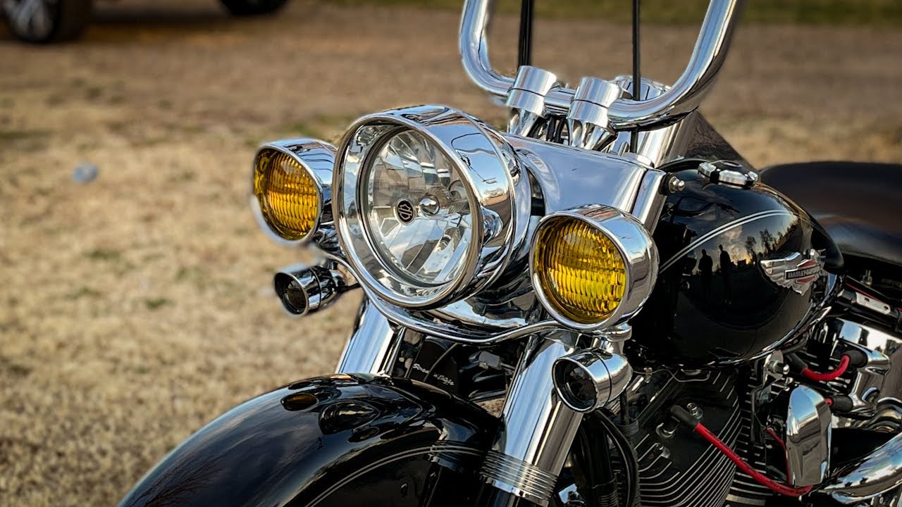 Янтарные фары ближнего света для Softail!