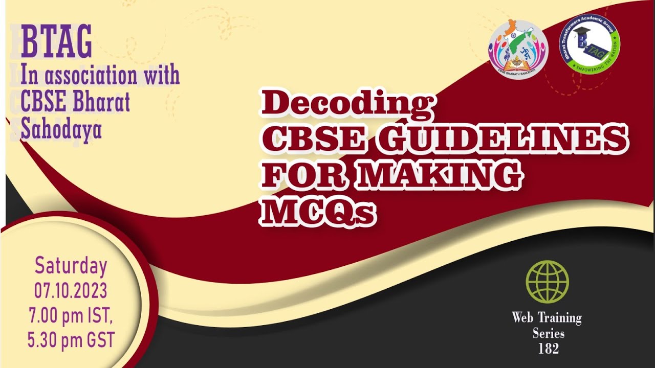 CBSE Guidelines for making MCQs