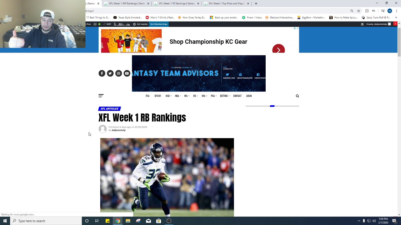 XFL Week 1 Top Picks and Plays