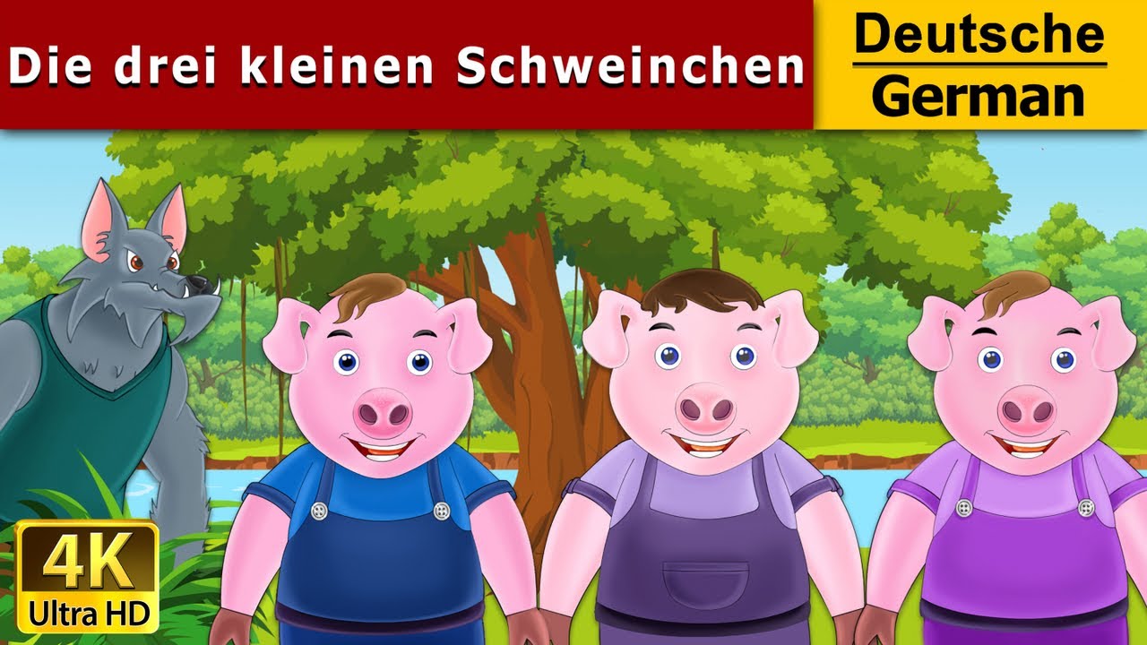 Die drei kleinen Schweinchen | Three Little Pigs in German |  @GermanFairyTales