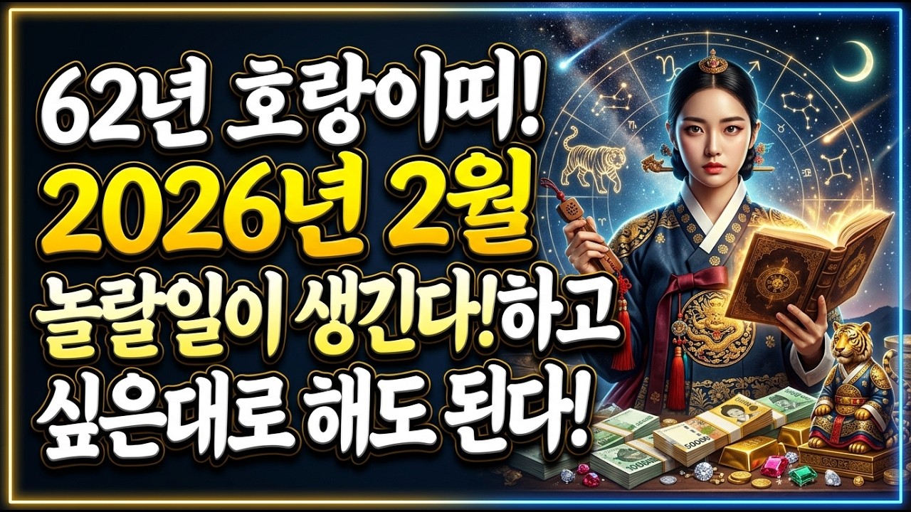 62년 호랑이띠! 2026년 2월 놀랄일이 생긴다!하고 싶은대로 해도 된다!