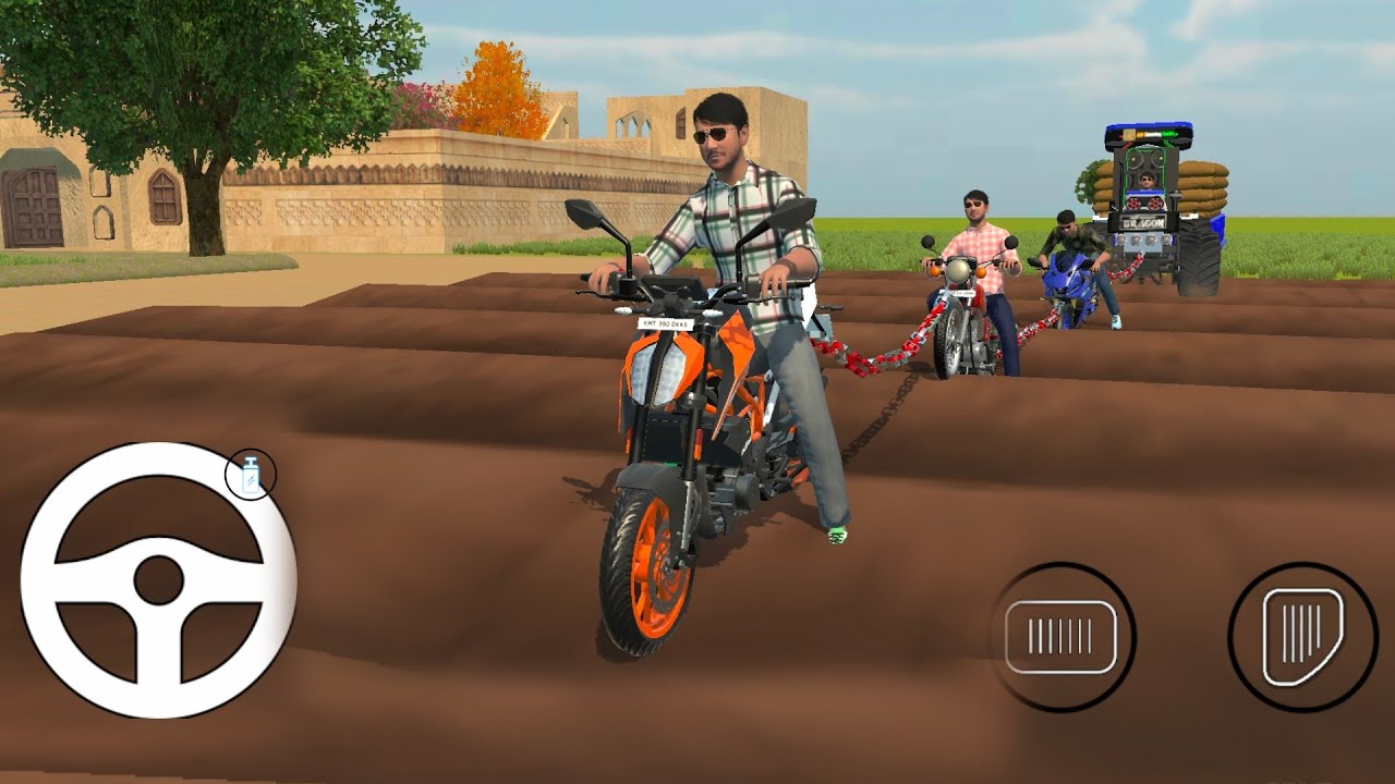 kya teen bike tractor ko khinch payenge ya nahin😱 #bike #yamaha#ktm