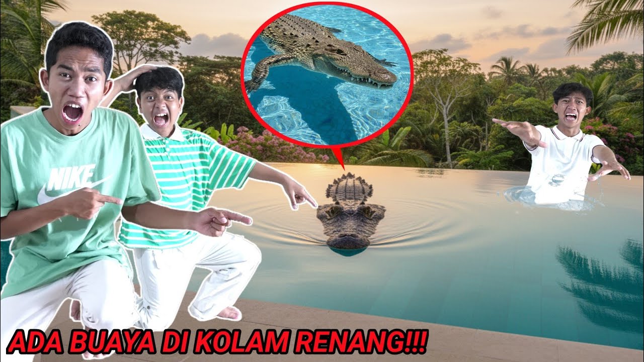 Gawat! Kita Menemukan Sarang Buaya Dikolam Renang?? | Mikael Family