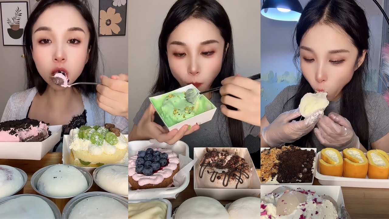 ASMR MUKBANG – MUKBANG SOUND – ASSORTED CAKE SLICES