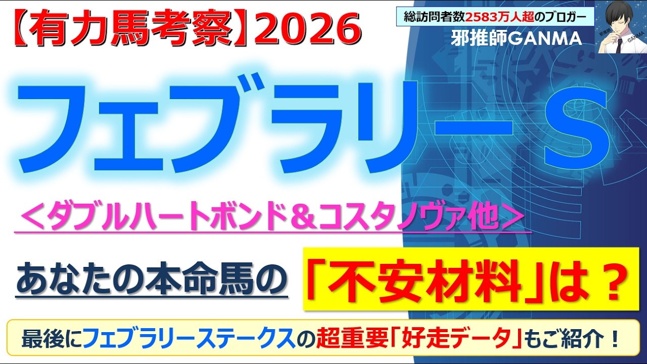 【フェブラリーステークス2026 有力馬考察】ダブルハートボンド＆コスタノヴァ他 人気馬5頭を徹底考察！