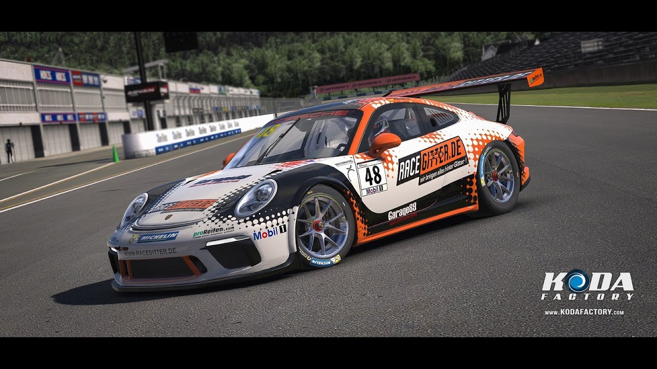 iRacing Porsche Cup Le Mans Trailbrake overtake without ABS