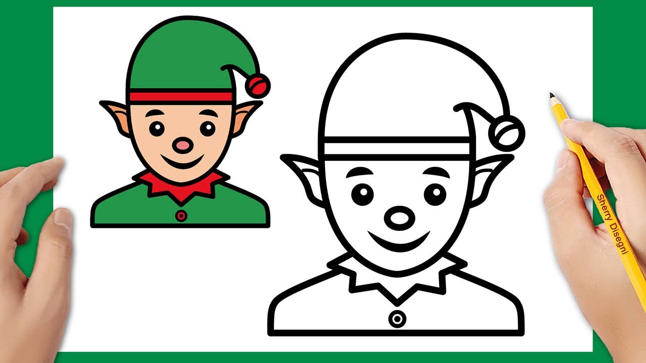 Come disegnare un elfo | Disegno di Natale