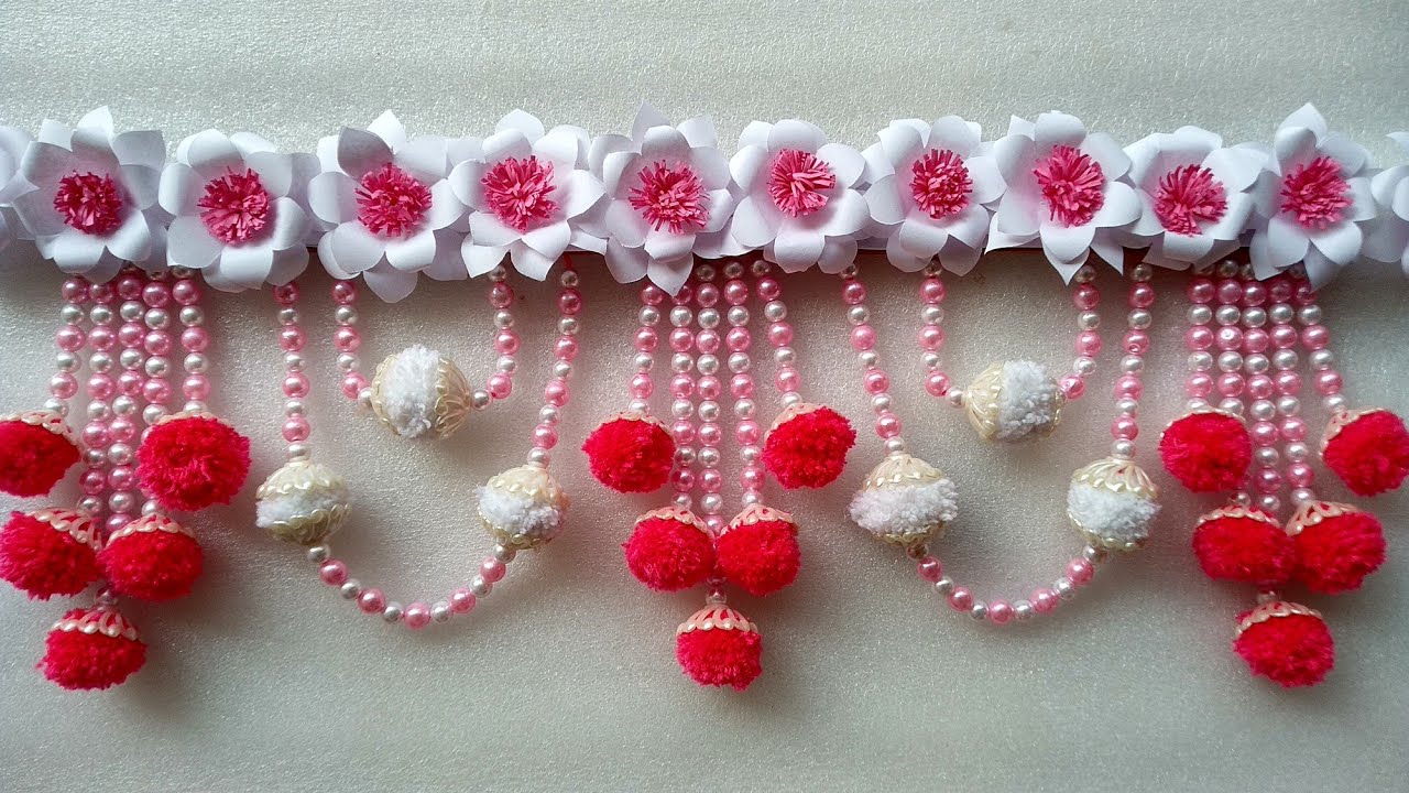 Diy Door Hanging Toran | New Design Toran 2020 | Craf Paper Wall Hanging Idea | Kinjal Woolen Craft