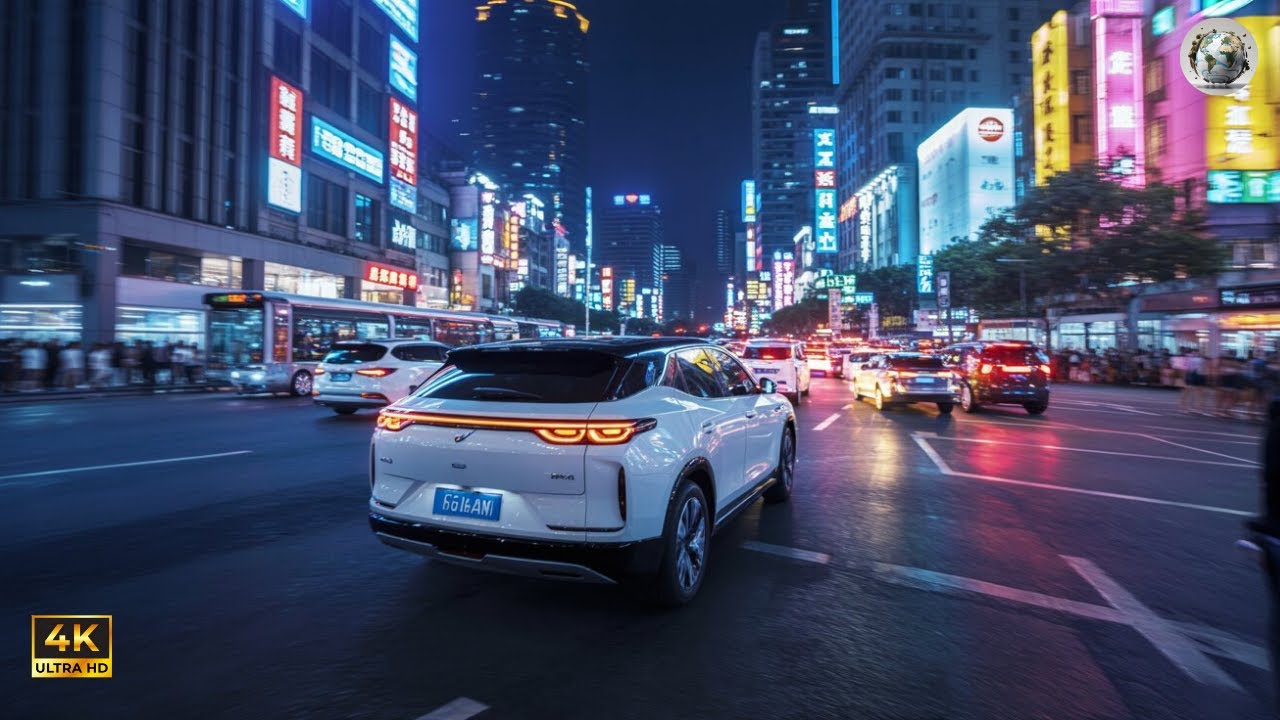 UNSEEN CHINA | Night Drive in Guangzhou Tianhe Smartest Streets | Driving Tour 4k