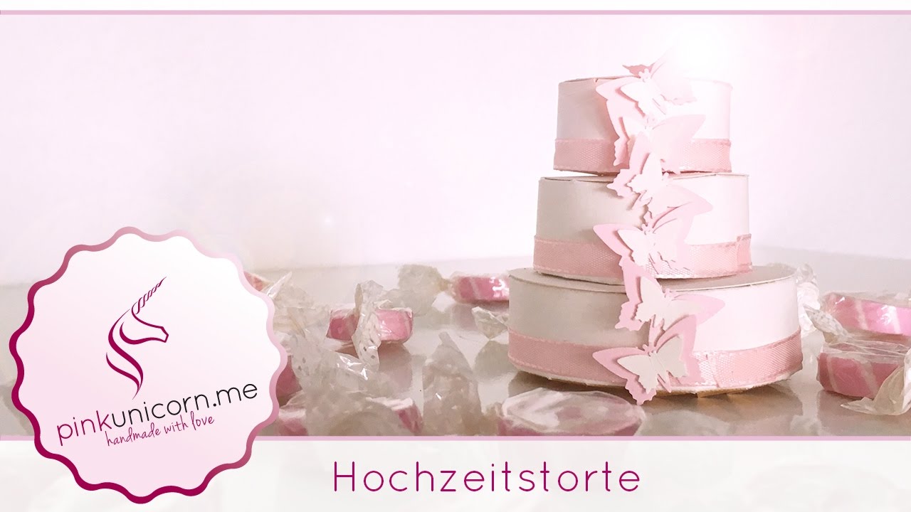 Hochzeitstorte für Explosionsbox basteln | DIY Bastelideen | Anleitung | PinkUnicorn.me