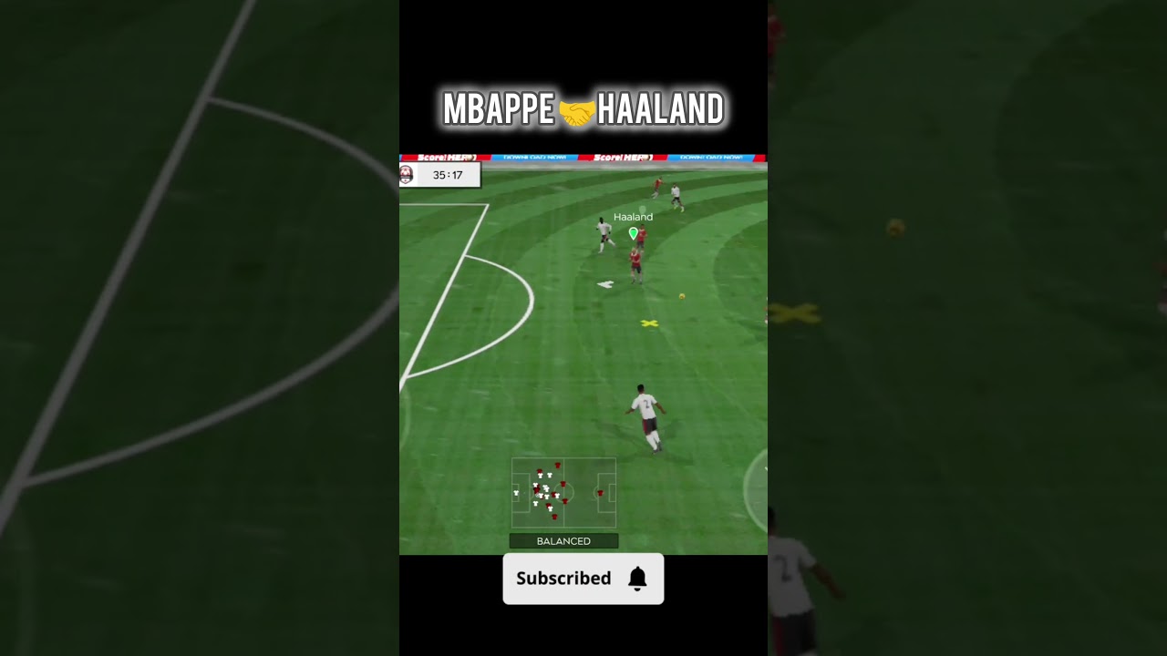 Mbappe x Haaland Goal DLS 25 #haaland #mbappe #fyp #fc26 #viral  #mancity #realmadrid #dls25 #gaming