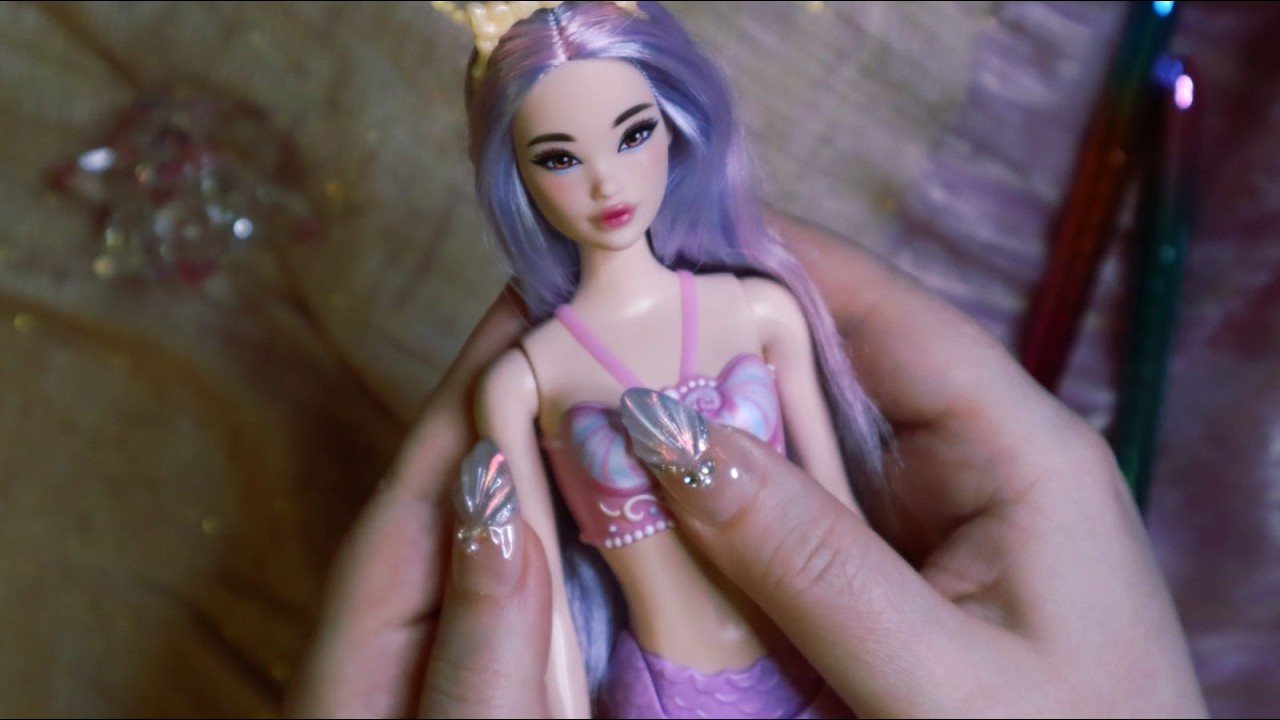 ASMR Beautiful Mermaid Dolls Hair Brushing, Tapping, Scratching (Adult Collector)