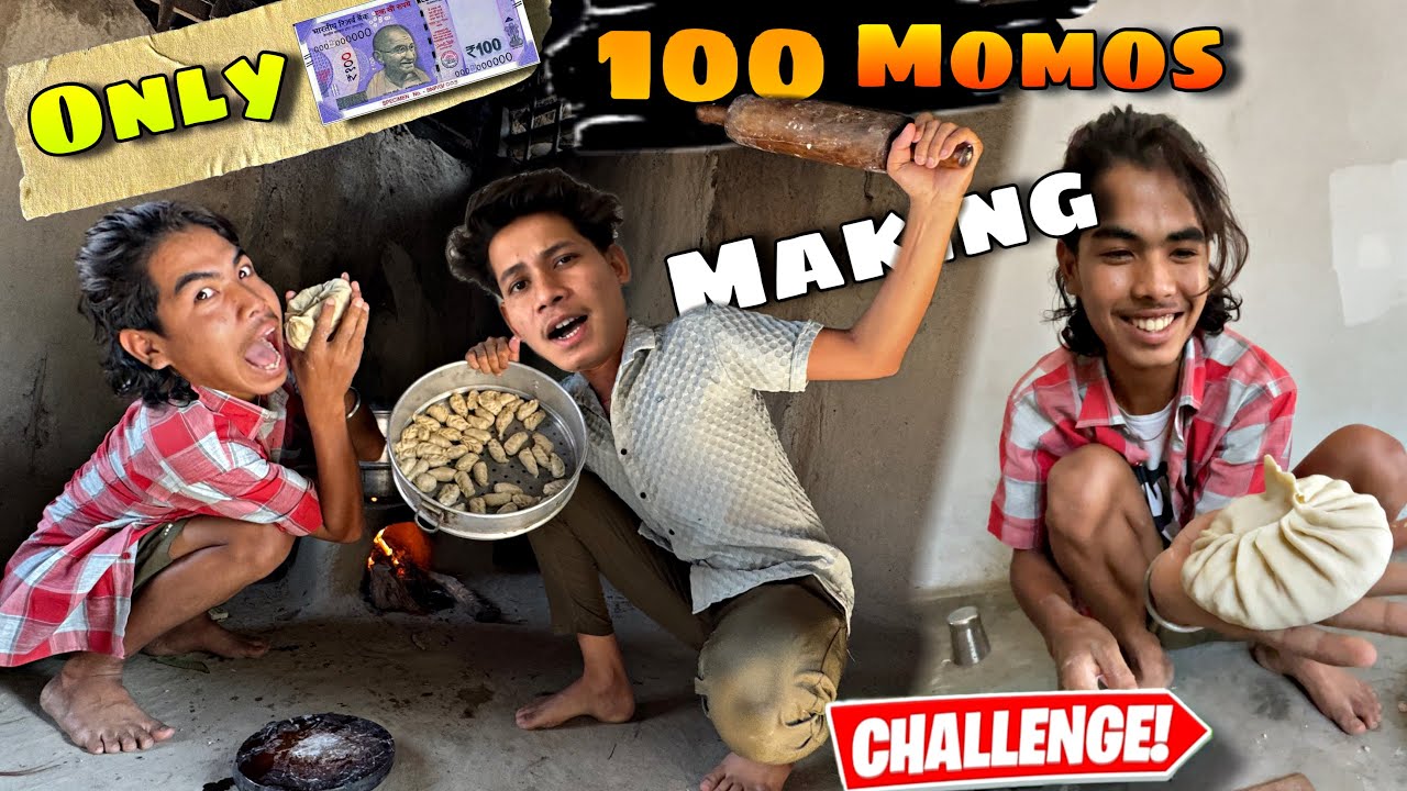 ₹100 Me 100 Banhubali Momos Making Challenge 😅