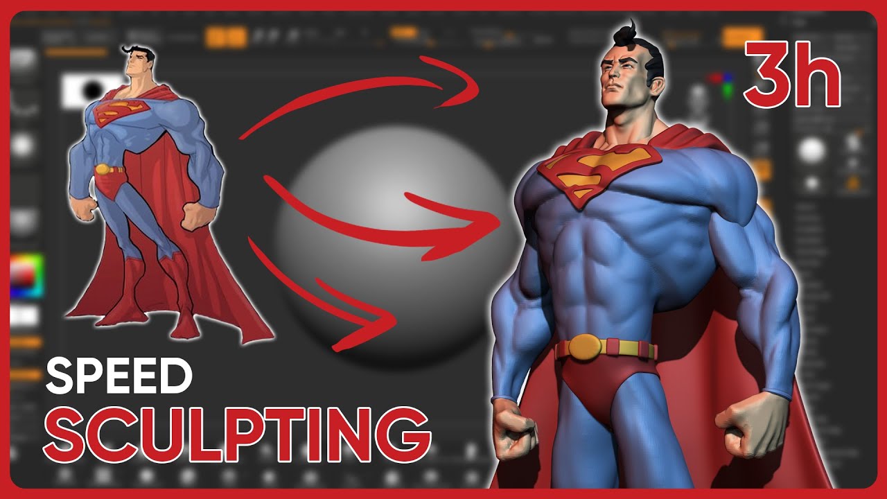 How I Sculpt a Stylized Superman | ZBrush Character Process