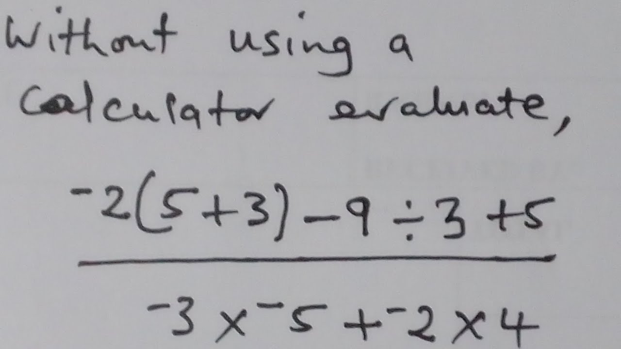 Form 1 Maths|Evaluate Integers|#maths