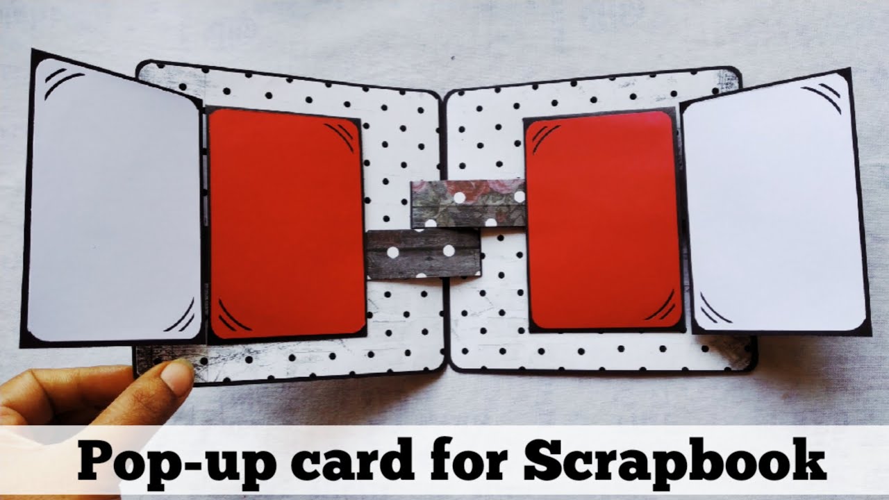 Pop-up card for Scrapbook | tutorial | how to make pop-up card