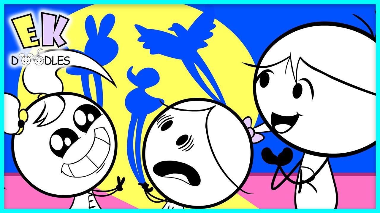 Ryan Helps Emma and Kate Face Their Fears! EK Doodles Are You Afraid of the Dark!