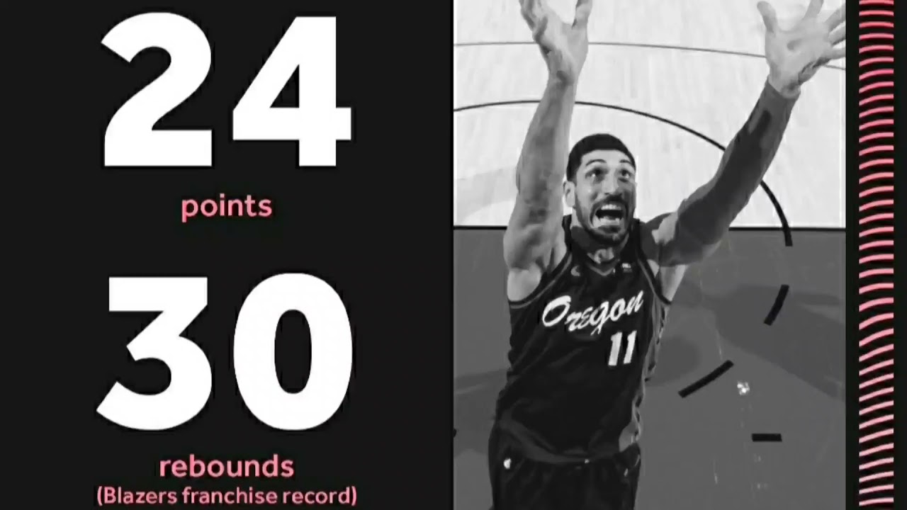 🔥Enes Kanter'den TARİHİ REKOR🔥 30 Ribaund, 24 Sayı