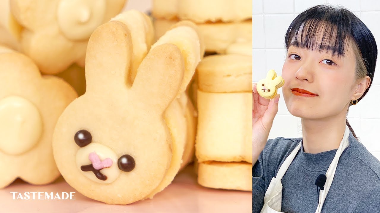 【バレンタインに】うさぎのチーズケーキクッキーサンド【きゅうりめし】