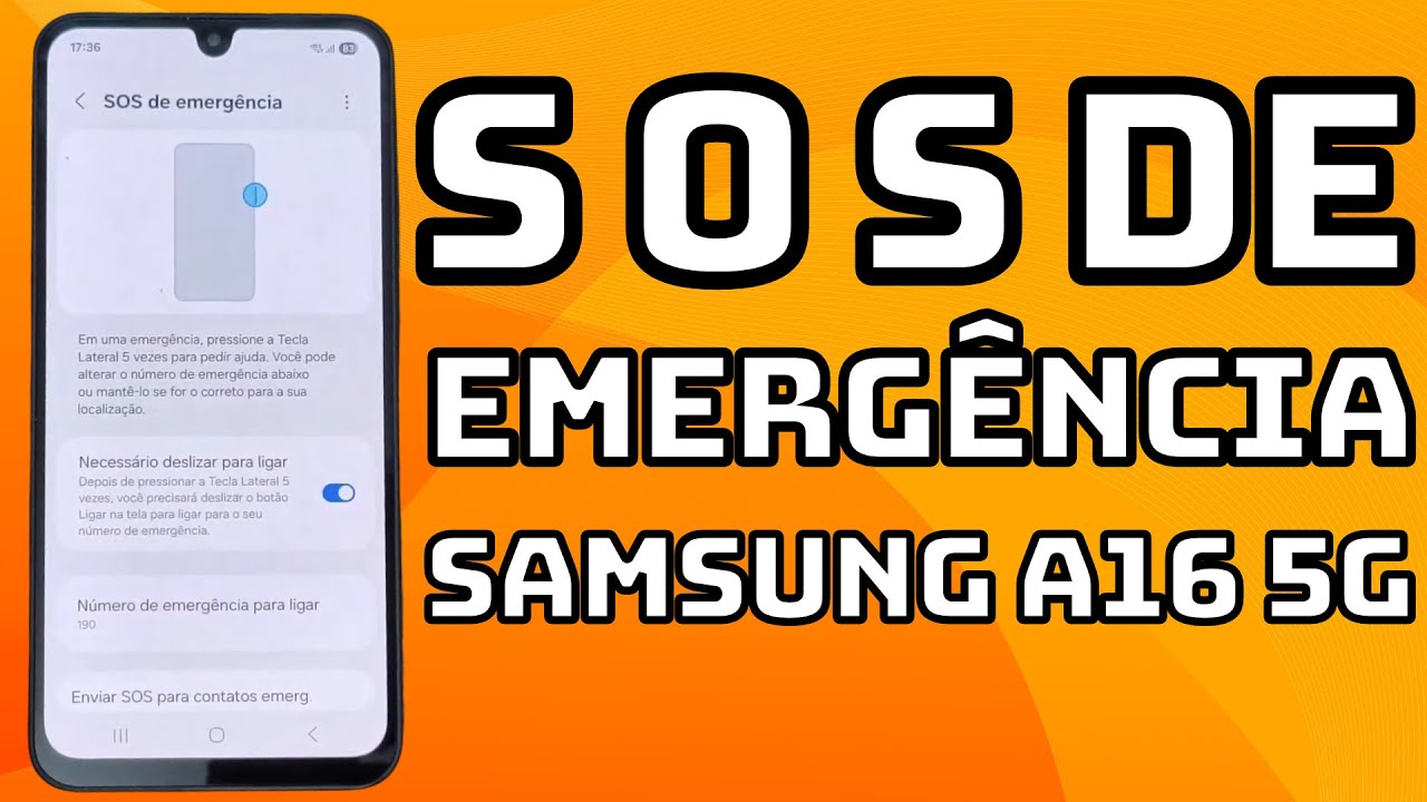 COMO ATIVAR E USAR O MODO SOS DE EMERGÊNCIA DO CELULAR SAMSUNG GALAXY A16 5G