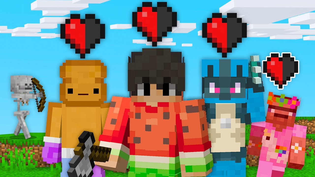 On a Survécu 24h avec un DEMI-CŒUR sur Minecraft.. (trop dur mdrrr)