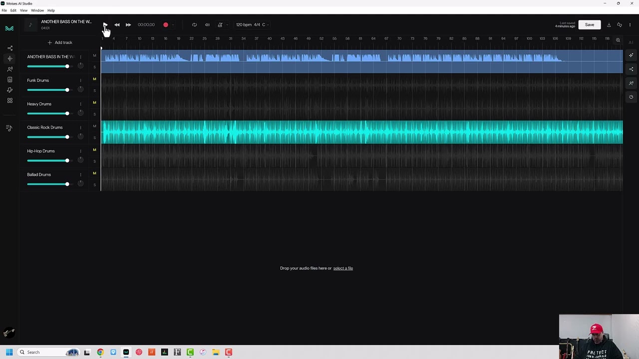 MOISES AI STUDIO (Experiment) Another BASS On The Wall Part 2