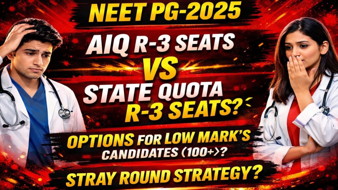 MEET PG-2025|HOW TO MANAGE AIQ-3 & STATE R-3 SEATS?|DATE EXTENSION?|#AsNEET#neetpg#neetpg2025#neet