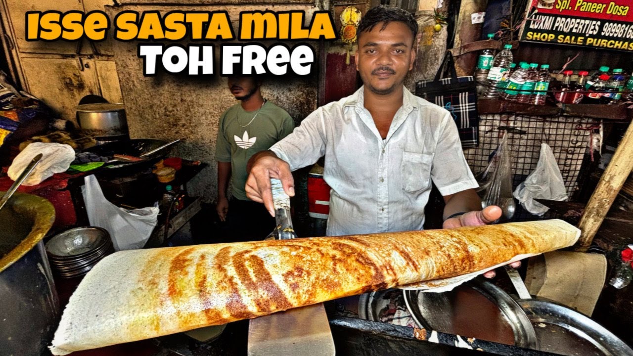50 Rs मे Itna Bada Family Dosa I Delhi ka Most Affordable Dosa | Street Food Delhi I Street food