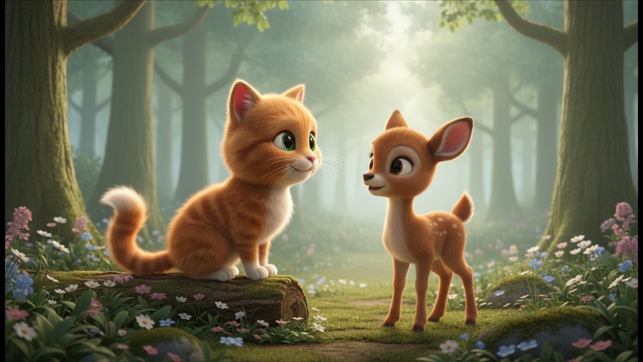 Brave Little Cat’s Epic Forest Adventure