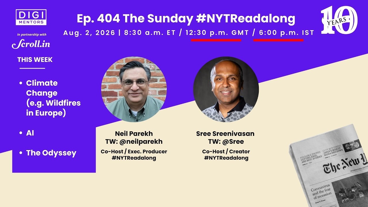 Ep. 404 of The Sunday #NYTReadalong (Climate Change; AI, The Odyssey)