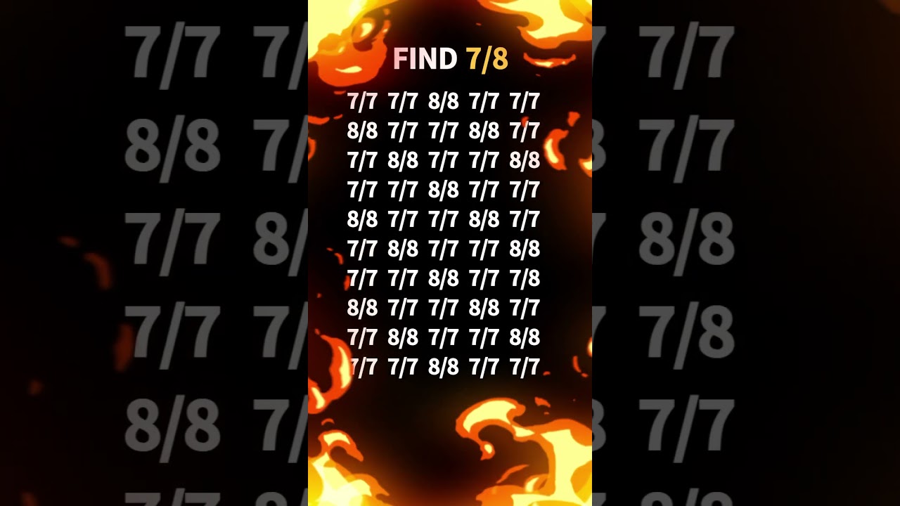 Brain Challenge | Test Your Observation Skills By Finding 7/8 In 5 Seconds! 