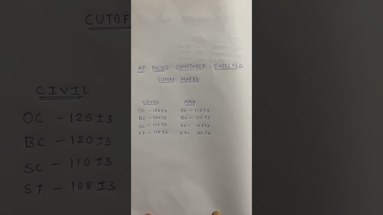 Ap police constable expected cutoff marks #appolice #police #andhrapradesh #finalresults #cutoff2025