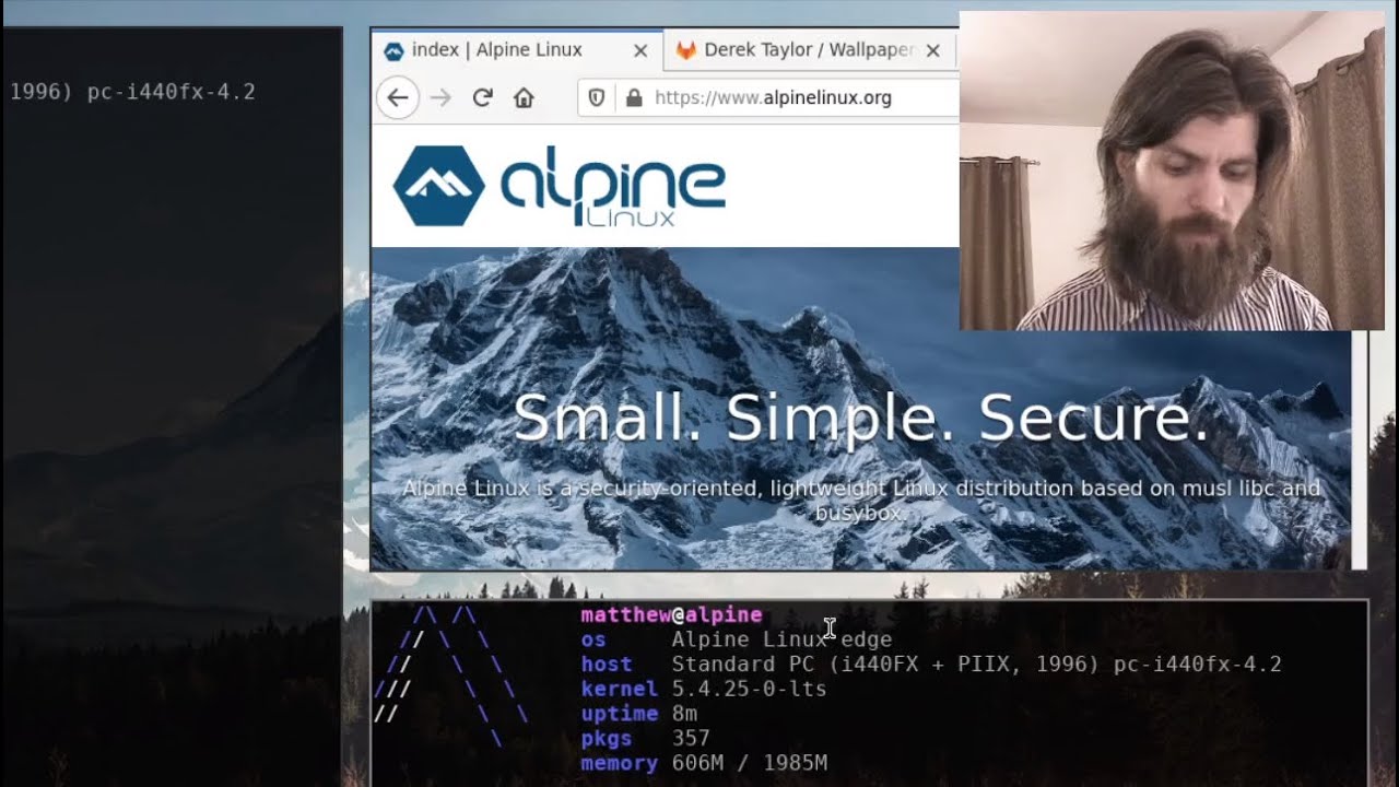 Alpine Linux with a Tiling Window Manager - bspwm