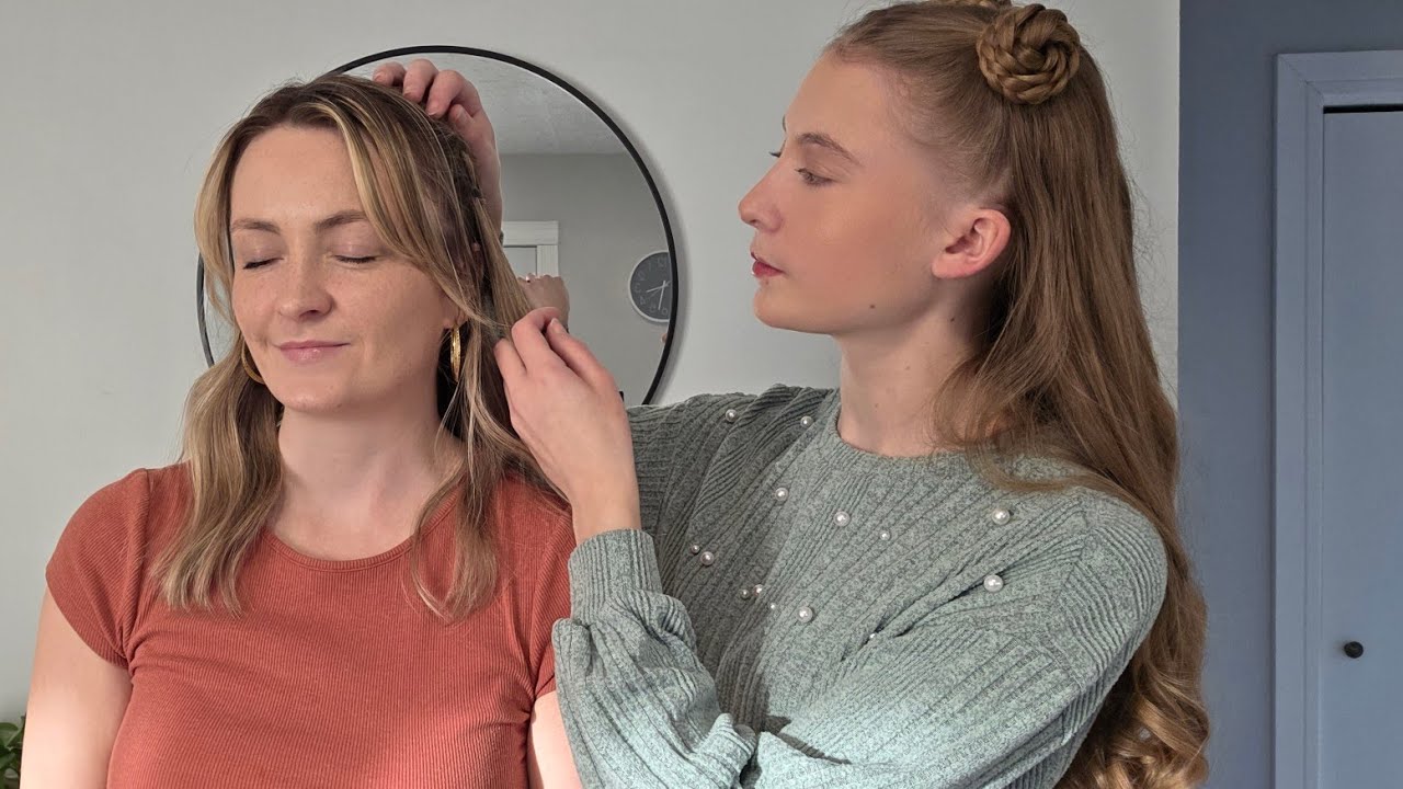 ASMR Perfectionist Waterfall Braiding With Delicate Hair Perfecting & Finishing Touches