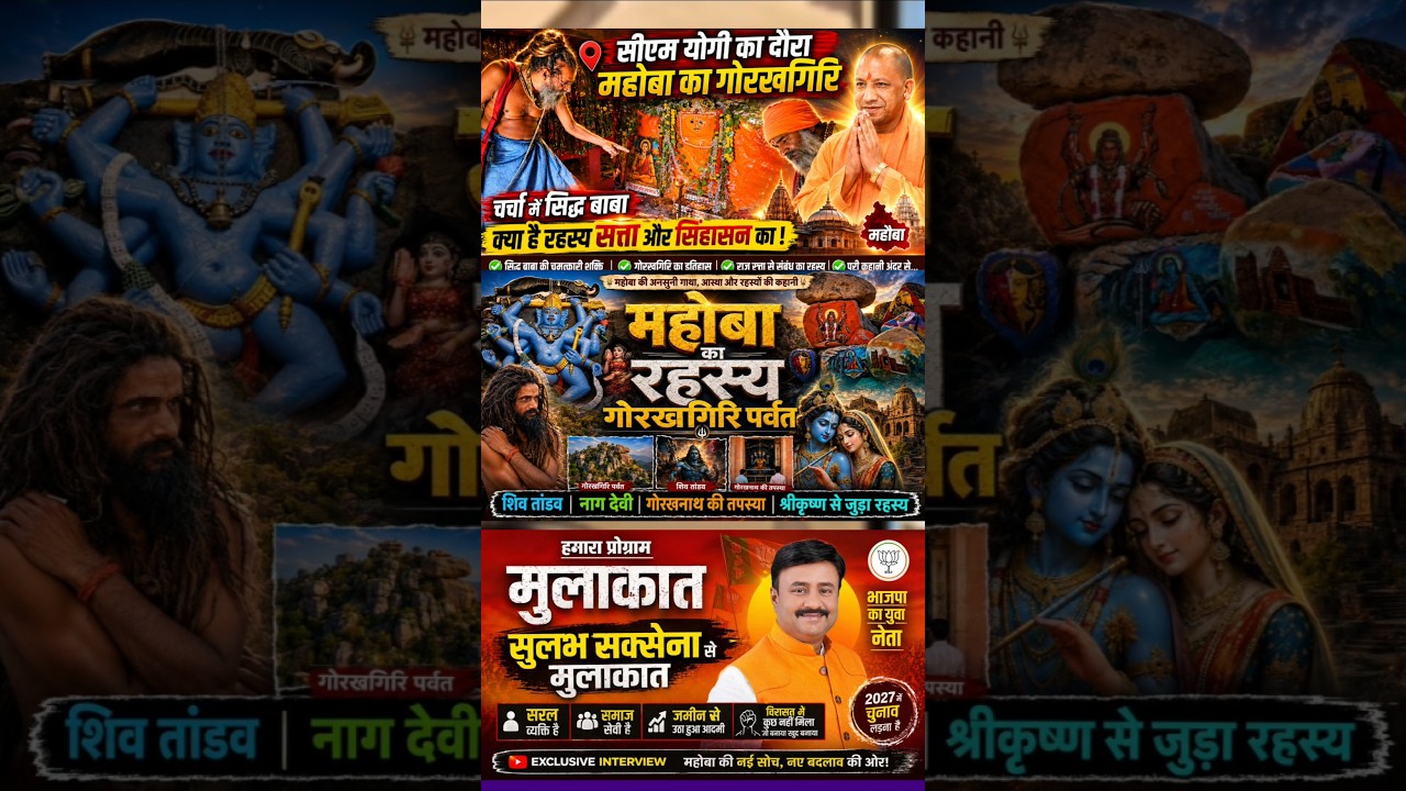 gorakahgiri parvat mahoba jaha pahuch rahe cm yogi guru gorakhnath #onup #indiatvnews #vlog