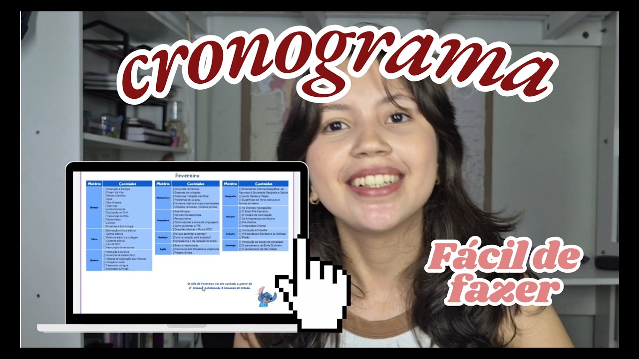 Como fazer um CRONOGRAMA para o ENEM fácil (ou vestibulares)