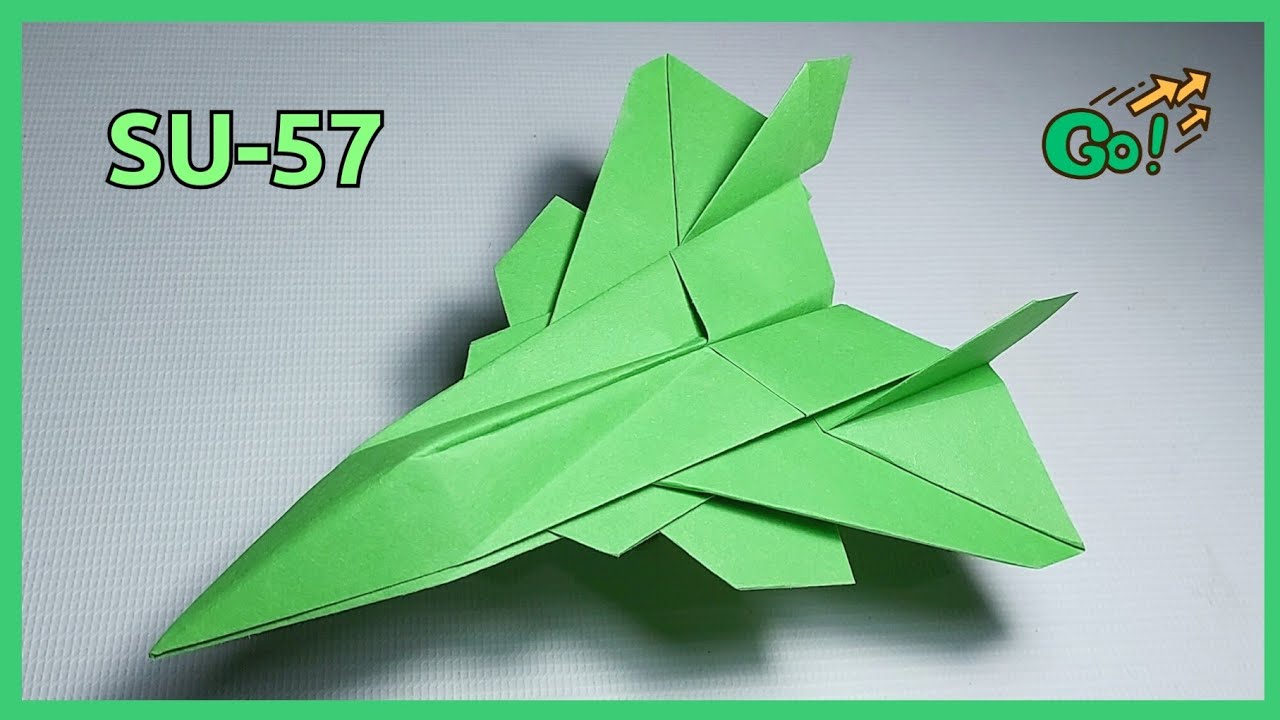 ОРИГАМИ РЕАКТИВНЫЙ ИСТРЕБИТЕЛЬ СУ-57 (УРООК)